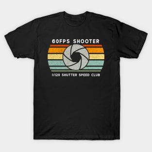 60FPS Shooter Vlogger Gift for Photographer Videographer T-Shirt